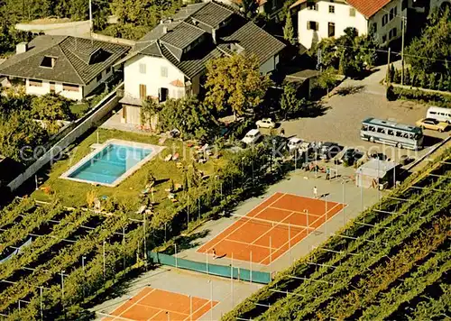 AK / Ansichtskarte  St_Pauls_Bozen_Suedtirol Pension Weingarten Tennisplaetze Fliegeraufnahme 