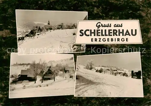 AK / Ansichtskarte 73870978 Schellerhau Winterpanorama Schellerhau