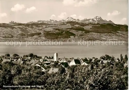 AK / Ansichtskarte  Nonnenhorn_Bodensee mit Saentis Nonnenhorn Bodensee