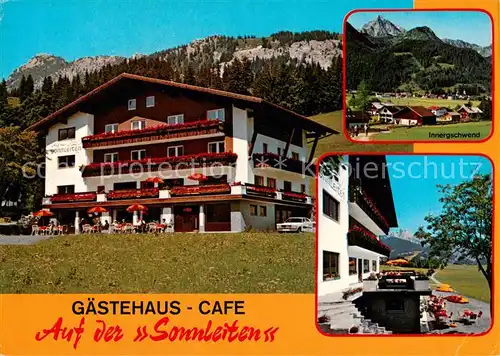 AK / Ansichtskarte  Tannheim_Tirol_AT Gaestehaus Cafe Auf der Sonnleiten Innergschwend Terrasse 