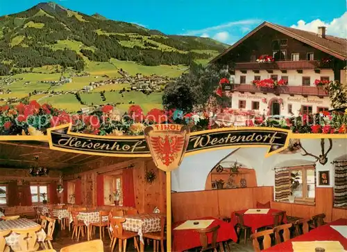 AK / Ansichtskarte  Westendorf_Tirol Gasthof Jugendgaestehaus Heisenhof Gastraeume  Westendorf_Tirol