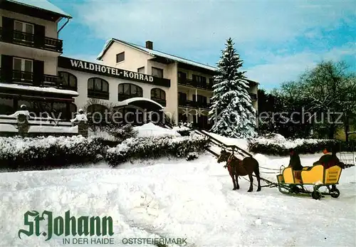 AK / Ansichtskarte 73871020 St_Johann_am_Tauern Waldhotel Konrad Pferdeschlitten St_Johann_am_Tauern