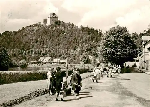 AK / Ansichtskarte  Ziegenrueck_Thueringen Promenade mit Jugendherberge Ziegenrueck Thueringen