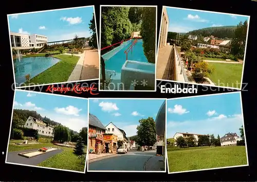 AK / Ansichtskarte 73871037 Endbach_Gladenbach Kneipp Kurort Kurananlagen Wassertretanlage Minigolf Dorfstrasse Endbach_Gladenbach