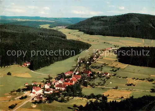 AK / Ansichtskarte 73871069 Moosbronn_Gaggenau Fliegeraufnahme mit Gasthaus Pension Zum Hirsch 