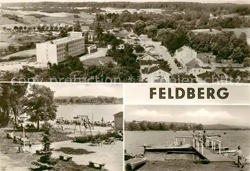 AK / Ansichtskarte  Feldberg_Mecklenburg Fliegeraufnahme Strand Anlegestelle Feldberg_Mecklenburg