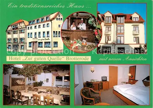 AK / Ansichtskarte  Brotterode Hotel Zur guten Quelle Gaststube Zimmer Brotterode