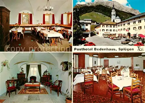 AK / Ansichtskarte  Spluegen_2113m_GR Posthotel Bodenhaus Gastraeume 