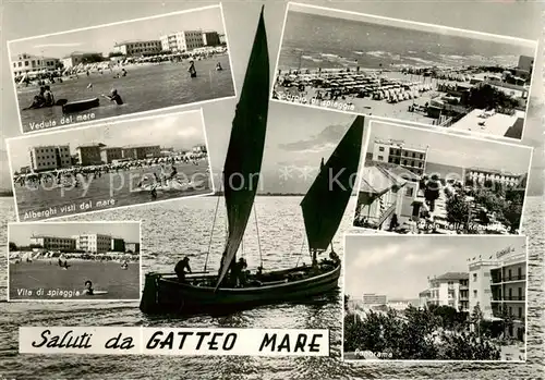 AK / Ansichtskarte  Gatteo_Mare_IT Veduta dal mare Alberghi visti Vila di spiaggia Scorcio da spiaggia Viale della Repubblica Panorama 