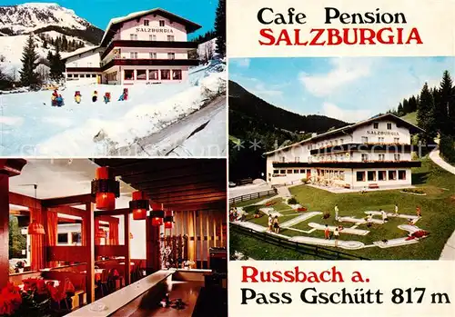 AK / Ansichtskarte  Russbach_Pass_Gschuett_Salzburg_AT Cafe Salzburgia Gaststube Minigolfanlage 