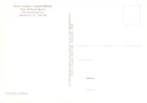AK / Ansichtskarte  Braunlage Petite fleur Eiscafe Pescht im Hause Hildegard Regina Hotel Pension  Gastraeume Braunlage