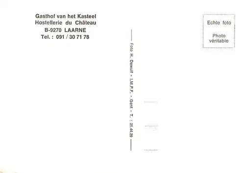 AK / Ansichtskarte 73871204 Laarne_Belgie Gasthof van het Kasteel Hostellerie du Chateau 