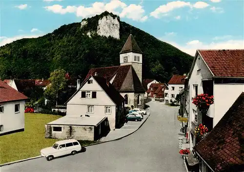 AK / Ansichtskarte 73871238 Eybach_Geislingen_Steige mit Simultankirche und Himmelsfelsen an der Schwaebischen Albstrasse Eybach_Geislingen_Steige