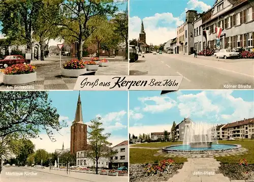 AK / Ansichtskarte 73871265 Kerpen__Rheinland Am Stiftsplatz Koelner Strasse Martinus Kirche Jahn Platz 