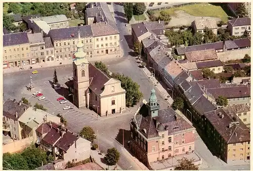 AK / Ansichtskarte  Hodonin_Goeding_CZ Fliegeraufnahme mit Kirche 