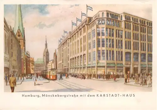 AK / Ansichtskarte 73871333 Hamburg Moenckebergstrasse mit dem Karstadt Haus Hamburg