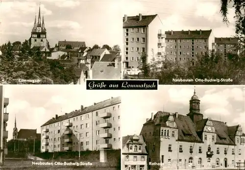 AK / Ansichtskarte 73871344 Lommatzsch Neubauten Otto Buchwitz Strasse Rathaus Lommatzsch