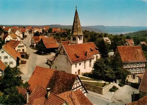 AK / Ansichtskarte  Kusterdingen Ortsansicht mit Kirche Kusterdingen