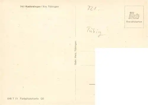 AK / Ansichtskarte  Kusterdingen Ortsansicht mit Kirche Kusterdingen