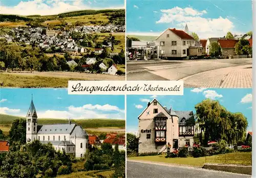 AK / Ansichtskarte 73871401 Langendernbach_Dornburg Panorama Kirche Kessler Markt Hotel 