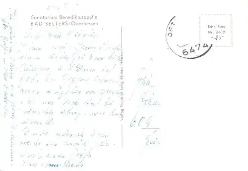 AK / Ansichtskarte  Bad_Selters Sanatorium Benediktusquelle Bad_Selters