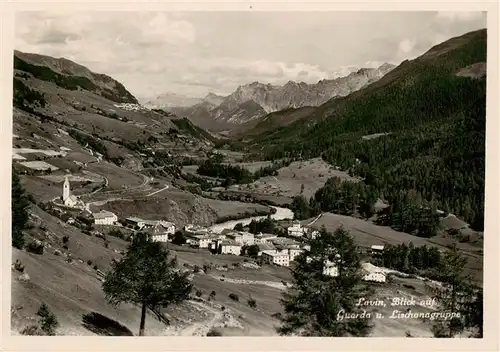 AK / Ansichtskarte  Lavin_GR Blick auf Guarda und Lischanangruppe 