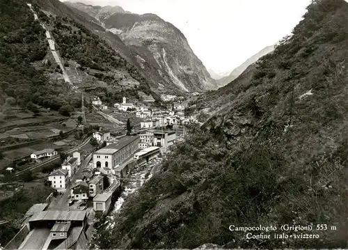 AK / Ansichtskarte  Campocologno_GR confine italo svizzero 