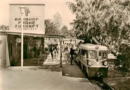 AK / Ansichtskarte  Dresden_Elbe Bahnhof Frohe Zukunft Pioniereisenbahn Grosser Garten 