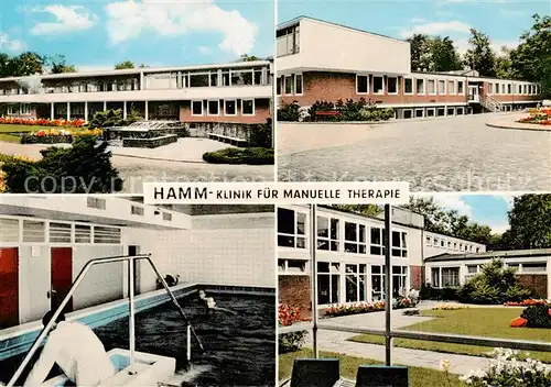 AK / Ansichtskarte 73871487 Hamm__Westfalen Klinik fuer Manuelle Therapie Hallenbad 