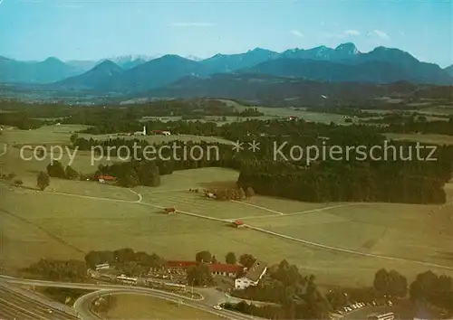 AK / Ansichtskarte  Irschenberg Autobahn Rasthaus und Motel Fliegeraufnahme Irschenberg