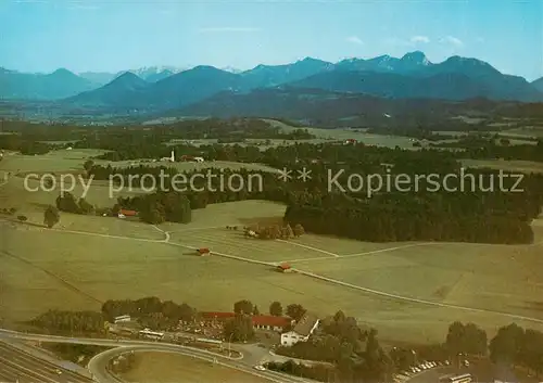 AK / Ansichtskarte  Irschenberg Autobahn Rasthaus und Motel Fliegeraufnahme Irschenberg