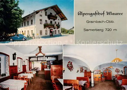 AK / Ansichtskarte  Grainbach_Samerberg Alpengasthof Maurer Gastraeume 