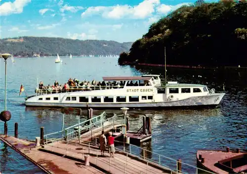 AK / Ansichtskarte  Essen__Ruhr Baldeneysee Bootsanlegesteg Fahrgastschiff der Stadt Essen 