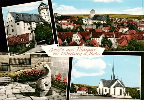 AK / Ansichtskarte 73871627 Rimpar Schloss Panorama Denkmal Kirche Rimpar