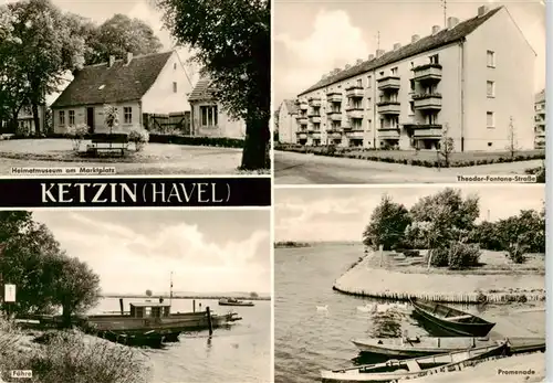 AK / Ansichtskarte  Ketzin Heimatmuseum am Marktplatz Theodor Fontane Strasse Faehre Promenade Ketzin