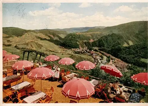 AK / Ansichtskarte  Altenahr Berghotel Bellevue Terrasse Endstation der Sessel-Seilbahn Panoramablick Altenahr