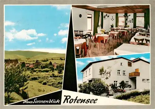 AK / Ansichtskarte 73871746 Rotensee_Hauneck Gaestehaus Pension Haus Sonnenblick Restaurant Panorama 