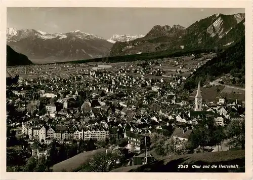 AK / Ansichtskarte  Chur_GR und die Herrschaft Alpenpanorama Chur_GR