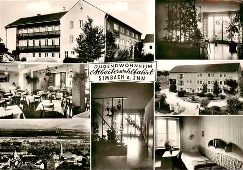 AK / Ansichtskarte 73871807 Simbach_Inn Jugendwohnheim Arbeiterwohlfahrt Stadtpanorama Simbach Inn