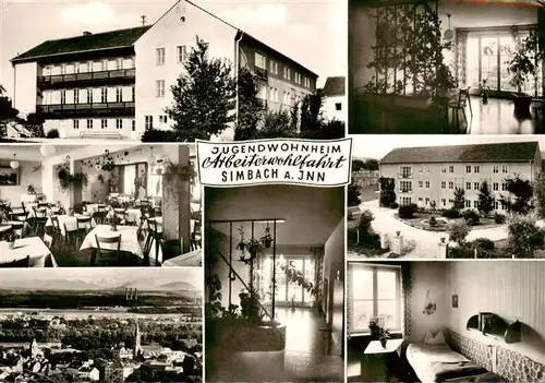 AK / Ansichtskarte  Simbach_Inn Jugendwohnheim Arbeiterwohlfahrt Stadtpanorama Simbach Inn