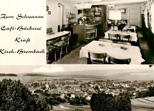 AK / Ansichtskarte 73871821 Kirch-Brombach_Kirchbrombach_Odenwald Café Baeckerei zum Schwanen Panorama 
