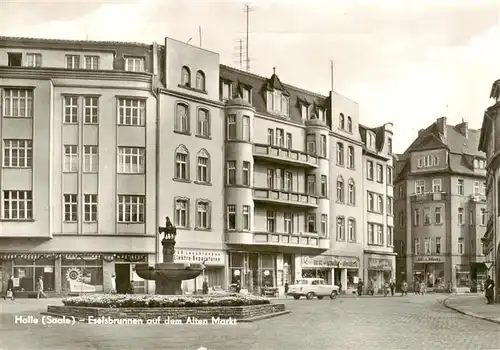 AK / Ansichtskarte  Halle_Saale Eselsbrunnen auf dem Alten Markt Halle_Saale