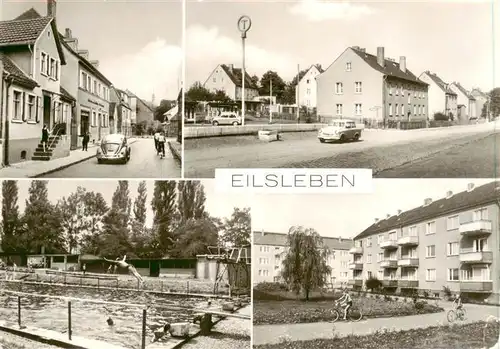 AK / Ansichtskarte  Eilsleben Rudolf-Breitscheid-Strasse Ernst-Thaelmann-Strasse Badeanstalt AWG-Siedlung Eilsleben