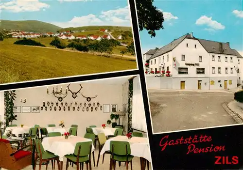 AK / Ansichtskarte  Naurath_Eifel Gaststaette Pension Zils Panorama Naurath Eifel