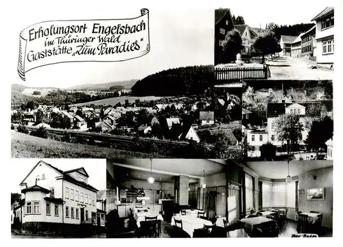 AK / Ansichtskarte  Engelsbach Gaststaette Zum Paradies Gastraeume Panorama Engelsbach