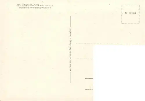 AK / Ansichtskarte  Randersacker im Maintal Panorama Randersacker