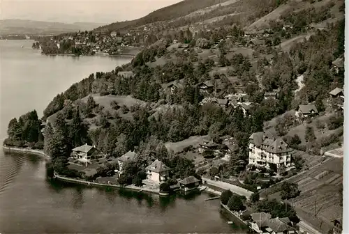 AK / Ansichtskarte  Gunten_Thunersee_BE Hotel Eden und Elisabeth Fliegeraufnahme 