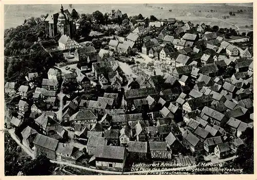 AK / Ansichtskarte  Amoeneburg Fliegeraufnahme mit Festung Amoeneburg