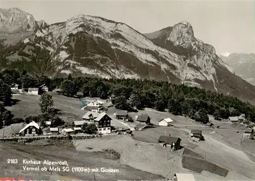 AK / Ansichtskarte  Vermol Kurhaus Alpenroesli mit Gonzen Vermol