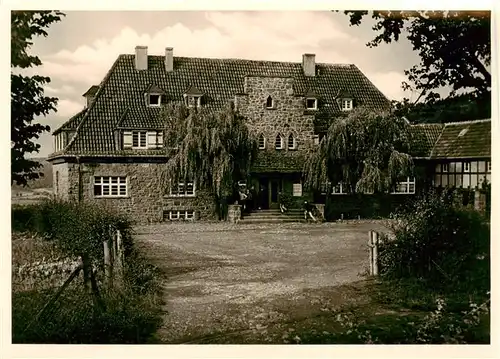 AK / Ansichtskarte 73872137 Nideggen_Eifel Jugendherberge Spruch Viel Wandern macht bewandert Goethe Nideggen Eifel